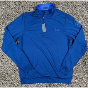 NWT Turtleson Men's 1/4 Zip Pullover Golf Performance Long Sleeve Blue Sz Medium